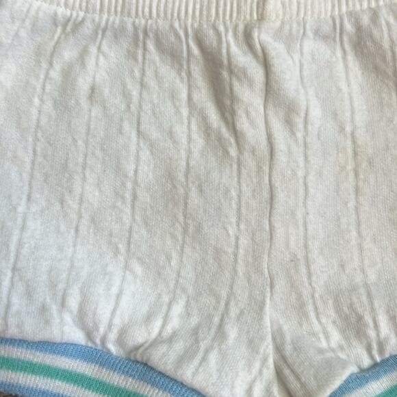 Dior Baby Dior Unisex High Waisted Knit White Blue Striped Bloomer Shorts Sz 2T - Picture 3 of 8